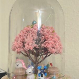 Amazon Pink and Brown Faux Floral Arrangement